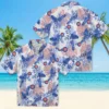 Chicago Cubs Hawaiian Shirt - Tropical Leaves White Aloha Shirt