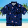 Chicago Cubs Hawaiian Shirt - Tropical Patchwork Blue Black Aloha Shirt
