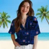 Chicago Cubs Hawaiian Shirt - Tropical Patchwork Blue Black Aloha Shirt