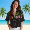 Chicago White Sox Hawaiian Shirt - Surfboard Palm Black Aloha Shirt