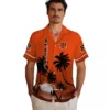 Cincinnati Bengals Hawaiian Shirt � Beach Sunset Orange Black, Casual Button Down For Men & Women