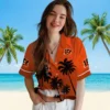 Cincinnati Bengals Hawaiian Shirt � Beach Sunset Orange Black, Casual Button Down For Men & Women
