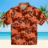 Cincinnati Bengals Hawaiian Shirt � Coastal Palms Orange, Casual Button Down For Men & Women