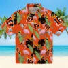 Cincinnati Bengals Hawaiian Shirt � Flamingo Leaves Orange, Casual Button Down For Men & Women