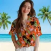 Cincinnati Bengals Hawaiian Shirt � Flamingo Leaves Orange, Casual Button Down For Men & Women