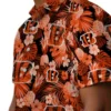Cincinnati Bengals Hawaiian Shirt � Floral Pineapple Orange, Casual Button Down For Men & Women