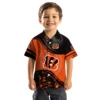 Cincinnati Bengals Hawaiian Shirt � Football Wave Orange Black, Casual Button Down For Men & Women