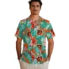 Cincinnati Bengals Hawaiian Shirt � Personalized Hibiscus Blossoms Orange, Casual Button Down For Men & Women