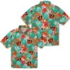 Cincinnati Bengals Hawaiian Shirt � Personalized Hibiscus Blossoms Orange, Casual Button Down For Men & Women