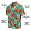 Cincinnati Bengals Hawaiian Shirt � Personalized Hibiscus Blossoms Orange, Casual Button Down For Men & Women