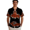 Cincinnati Bengals Hawaiian Shirt � Hibiscus Stripe Orange Black, Casual Button Down For Men & Women
