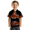 Cincinnati Bengals Hawaiian Shirt � Hibiscus Stripe Orange Black, Casual Button Down For Men & Women