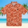 Cincinnati Bengals Hawaiian Shirt � Leafy Pattern Orange, Casual Button Down For Men & Women
