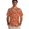 Cincinnati Bengals Hawaiian Shirt � Leafy Pattern Orange, Casual Button Down For Men & Women