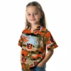 Cincinnati Bengals Hawaiian Shirt � Palm Horizon Orange, Casual Button Down For Men & Women