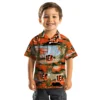 Cincinnati Bengals Hawaiian Shirt � Palm Horizon Orange, Casual Button Down For Men & Women