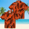 Cincinnati Bengals Hawaiian Shirt � Palm Leaf Orange, Casual Button Down For Men & Women