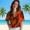 Cincinnati Bengals Hawaiian Shirt � Palm Leaf Orange, Casual Button Down For Men & Women