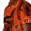 Cincinnati Bengals Hawaiian Shirt � Palm Leaf Orange, Casual Button Down For Men & Women