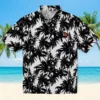 Cincinnati Bengals Hawaiian Shirt � Palm Motifs Black White, Casual Button Down For Men & Women