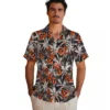 Cincinnati Bengals Hawaiian Shirt � Palm Pattern Orange Black, Casual Button Down For Men & Women