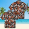 Cincinnati Bengals Hawaiian Shirt � Palm Pattern Orange Black, Casual Button Down For Men & Women