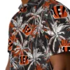 Cincinnati Bengals Hawaiian Shirt � Palm Pattern Orange Black, Casual Button Down For Men & Women