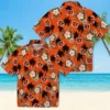 Cincinnati Bengals Hawaiian Shirt � Palm Tree Flower Orange, Casual Button Down For Men & Women