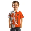 Cincinnati Bengals Hawaiian Shirt � Palm Trees Orange White, Casual Button Down For Men & Women