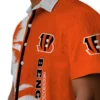 Cincinnati Bengals Hawaiian Shirt � Palm Trees Orange White, Casual Button Down For Men & Women