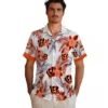 Cincinnati Bengals Hawaiian Shirt � Patriotic Hibiscus Design Orange White, Casual Button Down For Men & Women