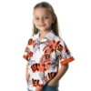Cincinnati Bengals Hawaiian Shirt � Patriotic Hibiscus Design Orange White, Casual Button Down For Men & Women