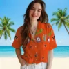 Cincinnati Bengals Hawaiian Shirt � Surfboard Palm Orange, Casual Button Down For Men & Women