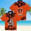 Cincinnati Bengals Hawaiian Shirt � Surfing Mickey Orange, Casual Button Down For Men & Women