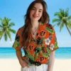 Cincinnati Bengals Hawaiian Shirt � Toucan Hibiscus Pineapple Orange Green, Casual Button Down For Men & Women