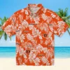Cincinnati Bengals Hawaiian Shirt � Tropical Leaf Orange White, Casual Button Down For Men & Women