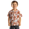 Cincinnati Bengals Hawaiian Shirt � Tropical Leaves Orange White, Casual Button Down For Men & Women