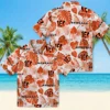 Cincinnati Bengals Hawaiian Shirt � Tropical Plants Orange White, Casual Button Down For Men & Women