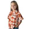Cincinnati Bengals Hawaiian Shirt � Tropical Plants Orange White, Casual Button Down For Men & Women