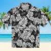 Cincinnati Reds Hawaiian Shirt - Monstera Leaf Pattern Black Aloha Shirt