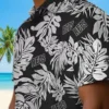 Cincinnati Reds Hawaiian Shirt - Monstera Leaf Pattern Black Aloha Shirt