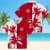 Cincinnati Reds Hawaiian Shirt - Palm Trees Red White Aloha Shirt