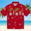 Cincinnati Reds Hawaiian Shirt - Surfboard Palm Red Aloha Shirt