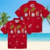 Cincinnati Reds Hawaiian Shirt - Surfboard Palm Red Aloha Shirt