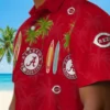 Cincinnati Reds Hawaiian Shirt - Surfboard Palm Red Aloha Shirt