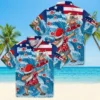Cincinnati Reds Hawaiian Shirt - Surfing Santa Blue Aloha Shirt