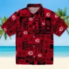 Cincinnati Reds Hawaiian Shirt - Tropical Patchwork Red Black Aloha Shirt