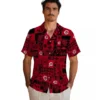 Cincinnati Reds Hawaiian Shirt - Tropical Patchwork Red Black Aloha Shirt