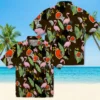 Cleveland Browns Hawaiian Shirt � Flamingo Leaves Brown, Casual Button Down For Men & Women
