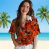 Cleveland Browns Hawaiian Shirt � Floral Toucan Brown Red, Casual Button Down For Men & Women